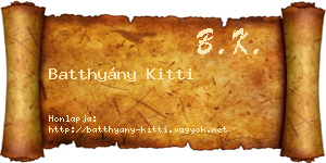 Batthyány Kitti névjegykártya